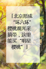 北京形成“环六环”樱桃观光采摘带，这里能买“明星樱桃”